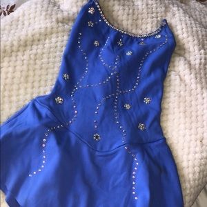 Blue figure skating dress